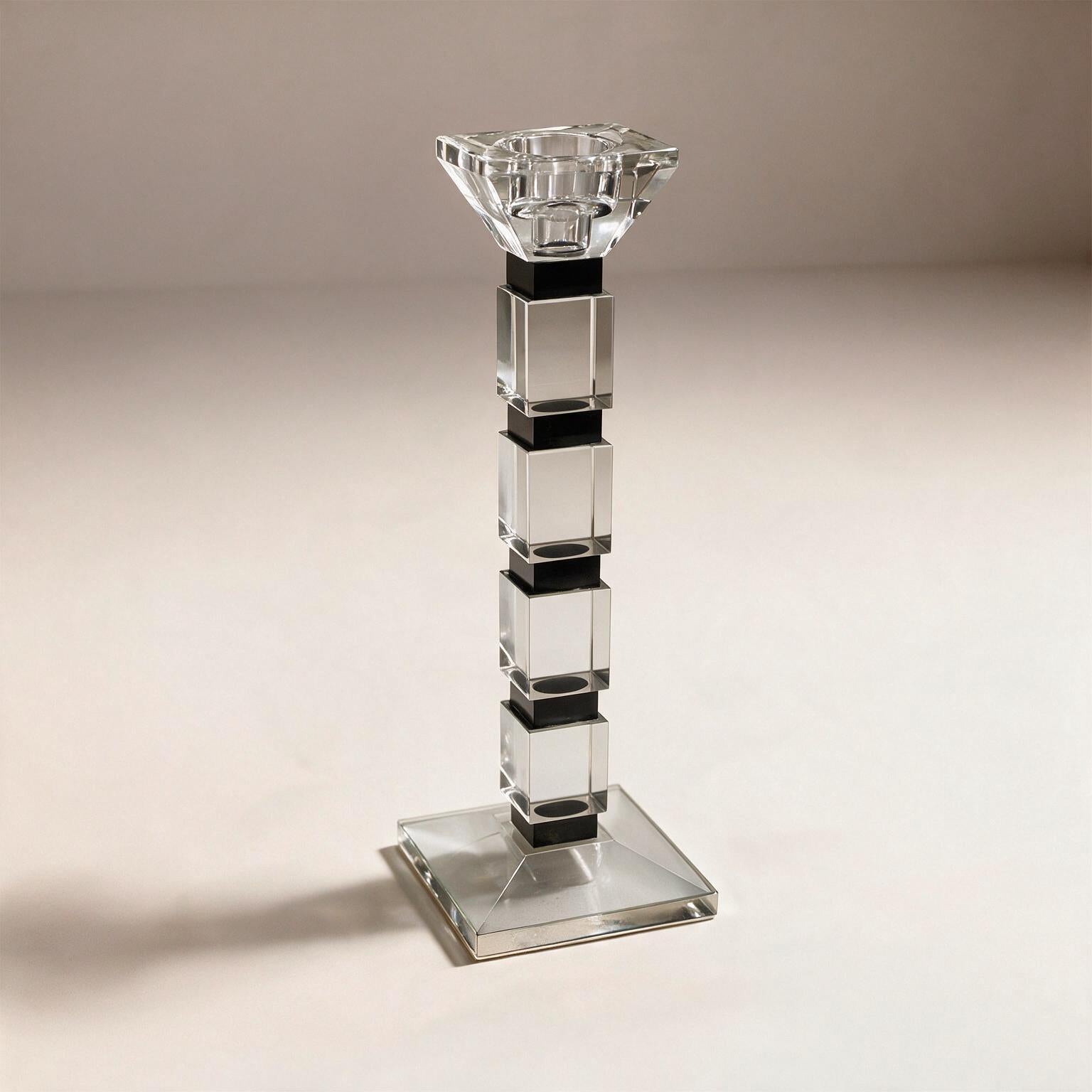 Candelabro en Vidrio Transparente Orieta