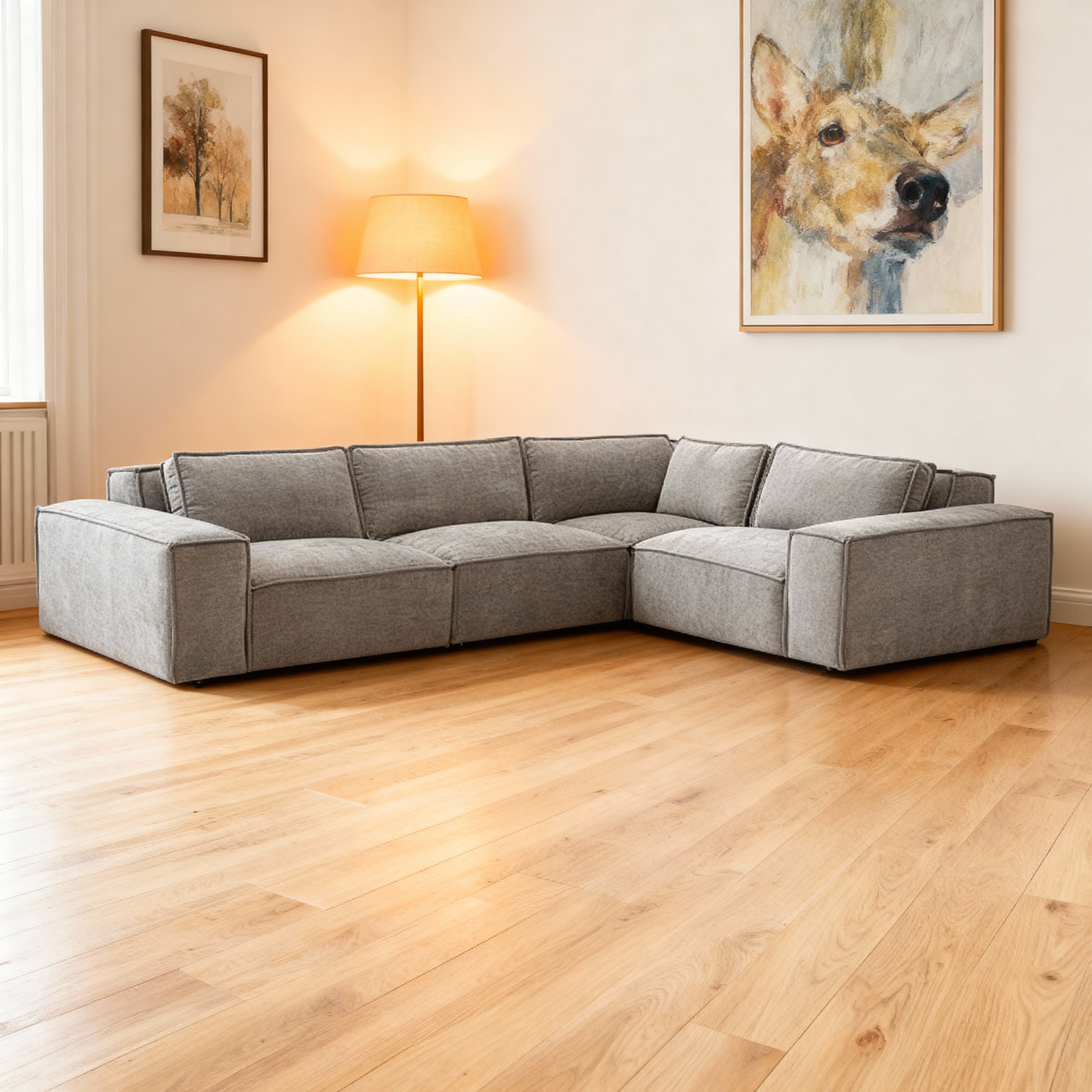 Sofa en L Vienna Light Grey