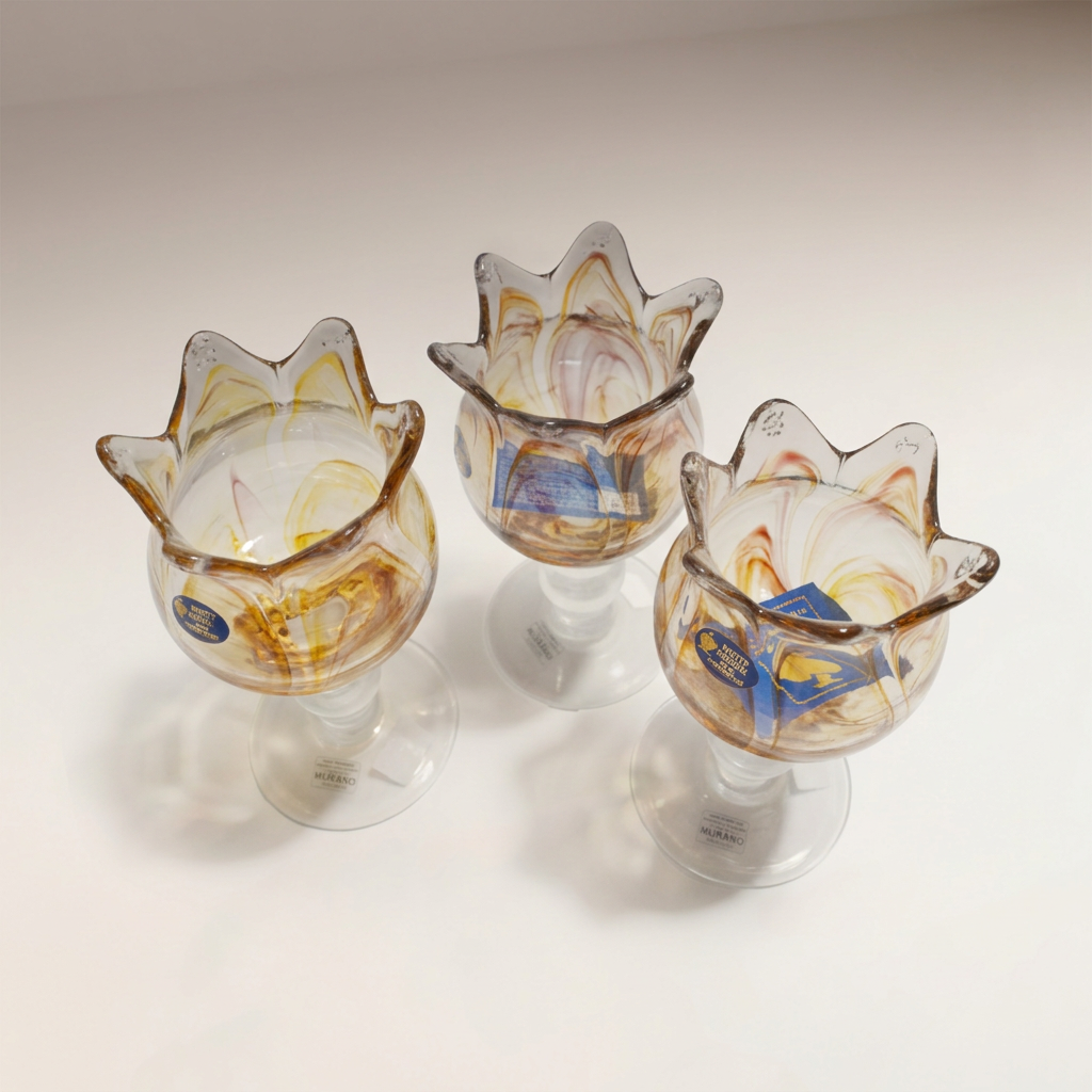 Copa Decorativa de Vidrio Italiano "Decor Glass