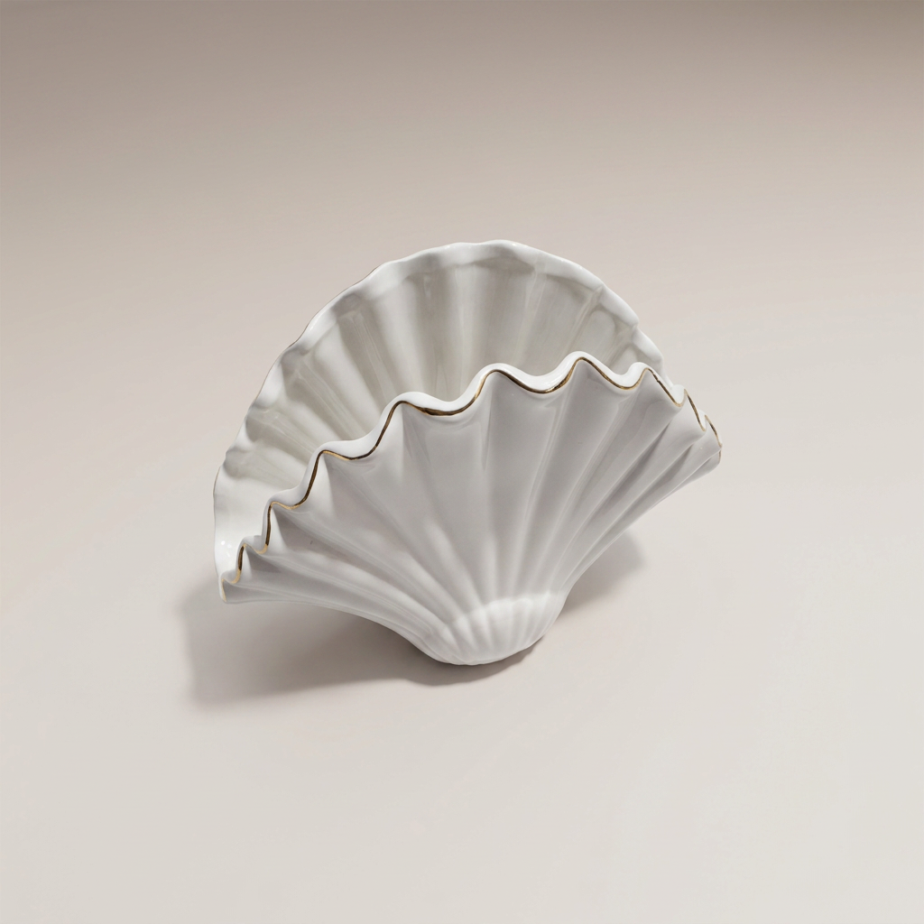 Figura Decorativa de Cerámica Damian Decor Shell