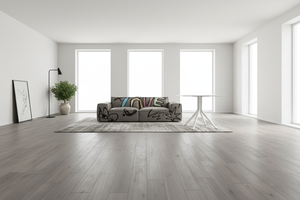 Montaje Piso SPC-07 Gris con muebles VERTIHOME