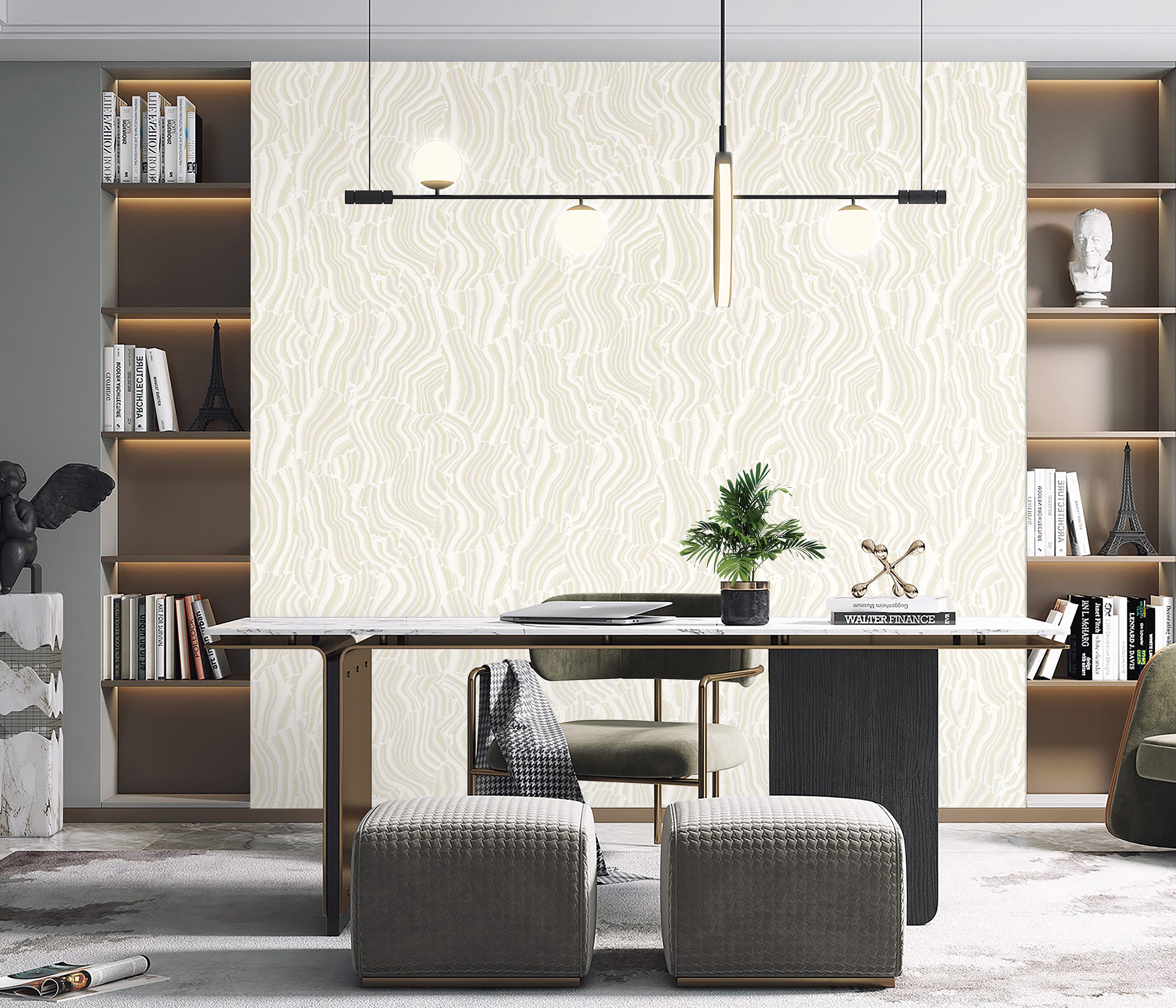 Papel de Colgadura Valentino 99953301 (Rollo Doble )