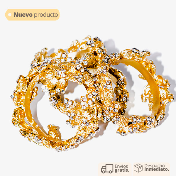 Anillos para servilletas Golden Leaf