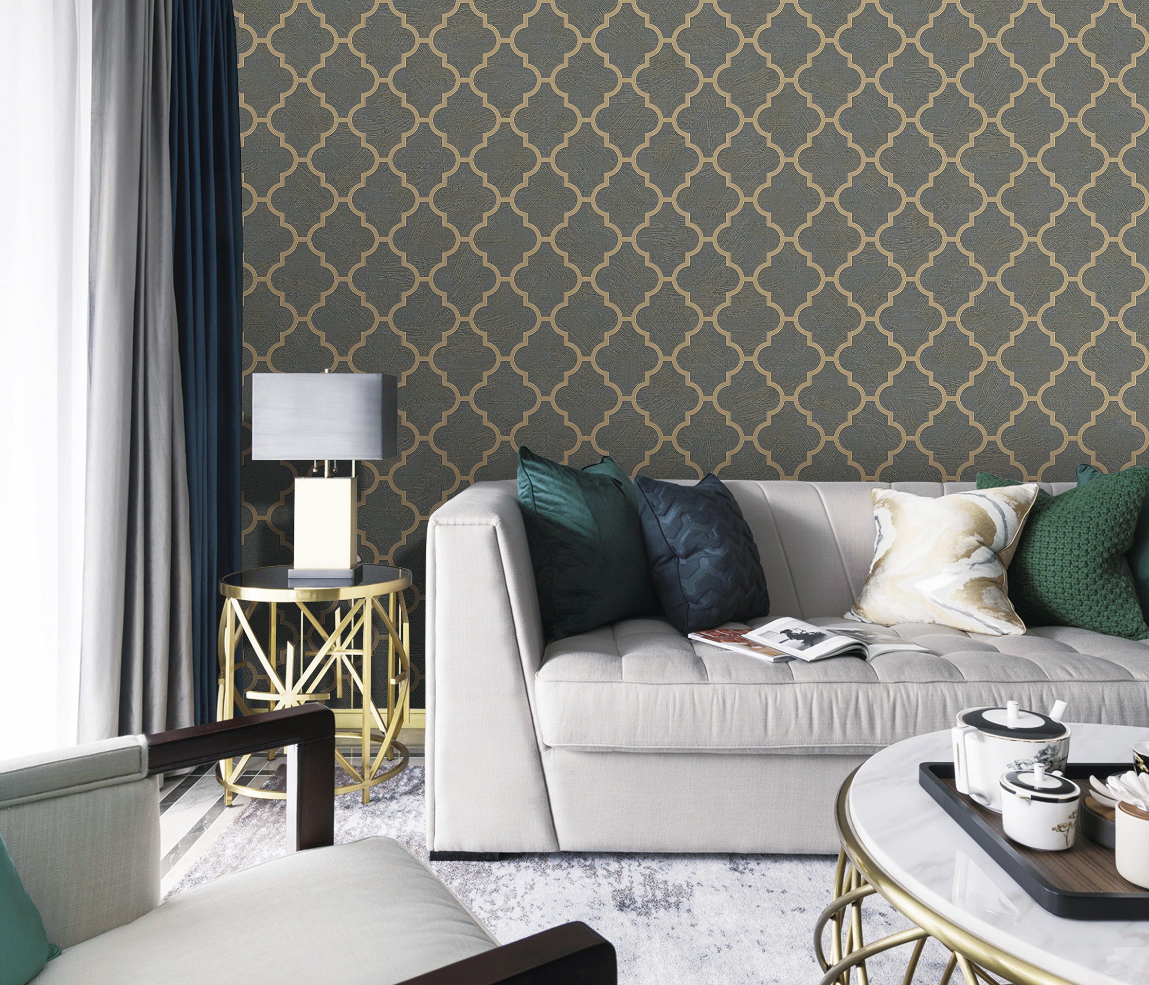 Papel de Colgadura Valentino 99937014 (Rollo Doble )