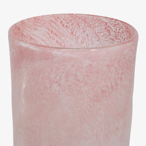 Jarrón decorativo Abilene en porcelana color rosado y verde