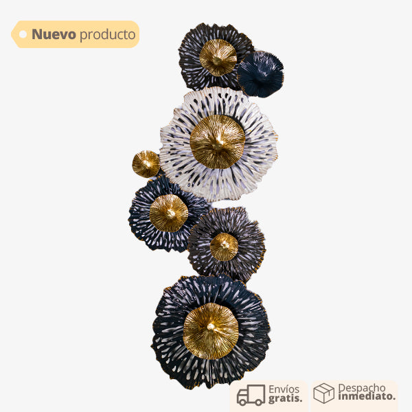 Aplique de pared, Mural de pared de flores, Decoración de pared, 