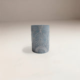 Vaso Portacepillos Blue Flor Glass