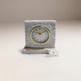 Reloj de Mesa en Piedra Blanca Decor Clock