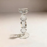 Candelabro en Cristal Transparente Facetado