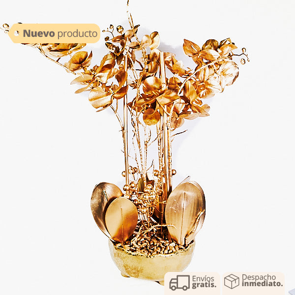 Centro de Mesa Gold Flowers