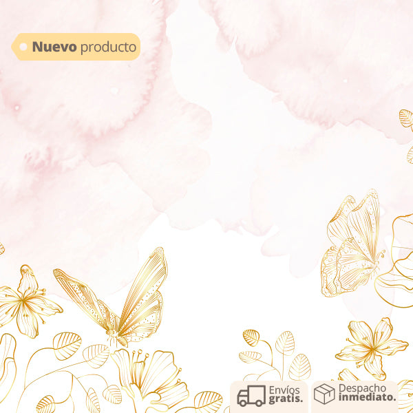 PAPEL COLGADURA PERSONALIZADO GOLDEN BUTTERFLY