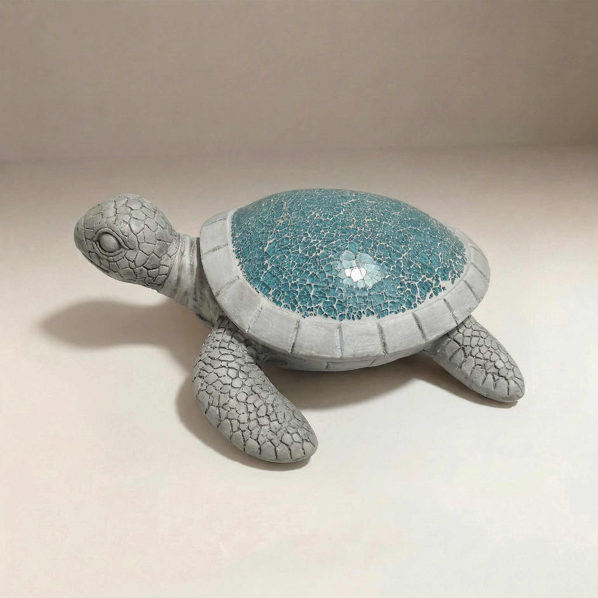 Escultura Blue Crystal Turtle