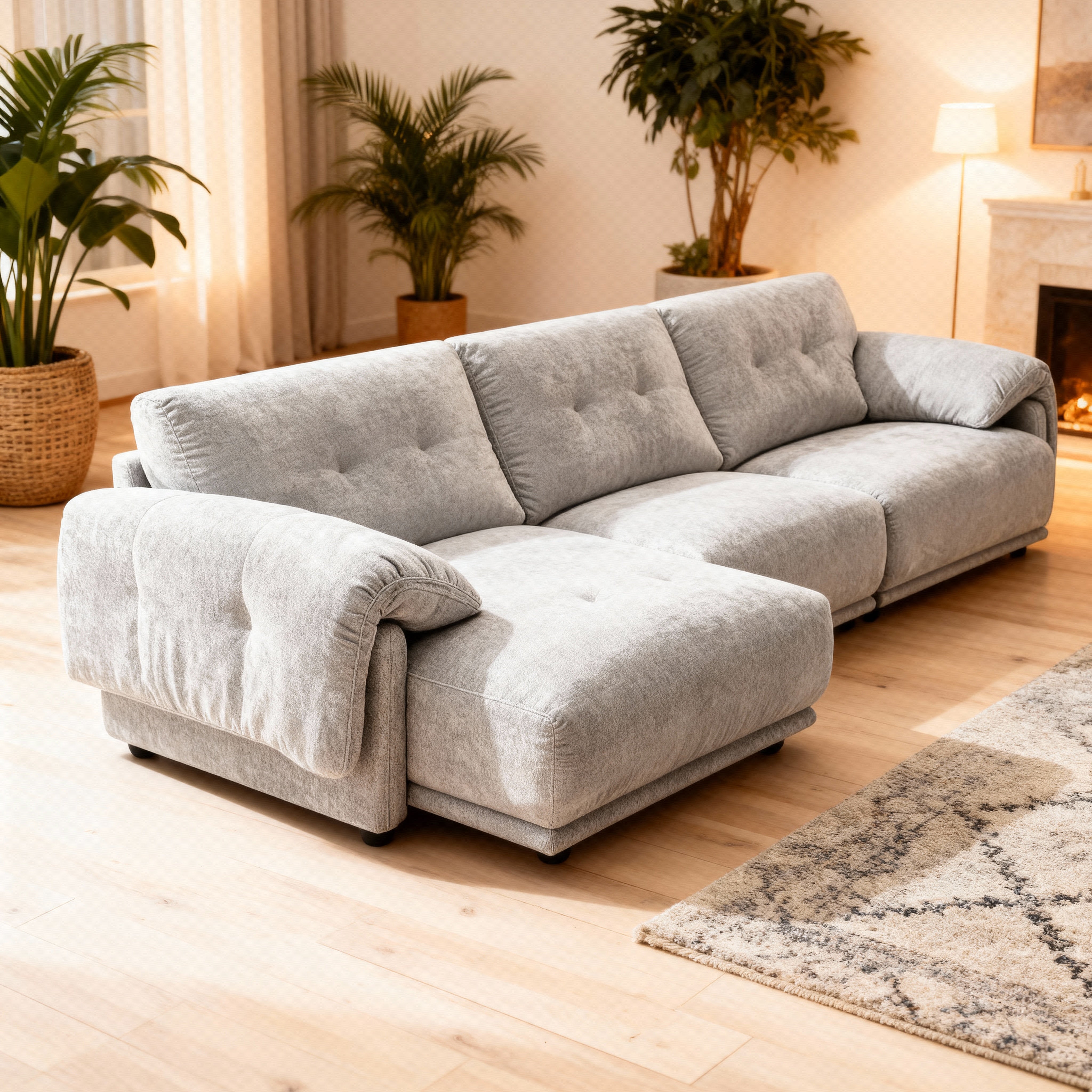 Sofa en L Venice Silver