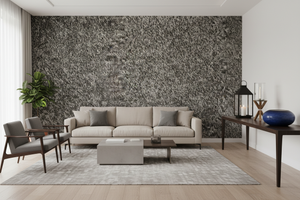 Render sala con Pared Piedra 2002