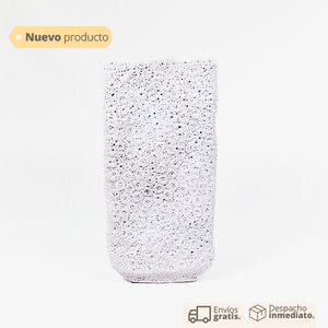 Jarrón decorativo blanco de cerámica de 37 cm