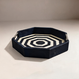 SALE - Bandeja Blue Leather Tray