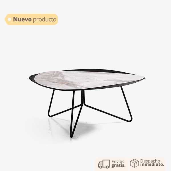 mesa de centro o mesa auxiliar estilo marmol