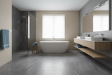 Montaje Piso PVC Stone-06 en baño moderno