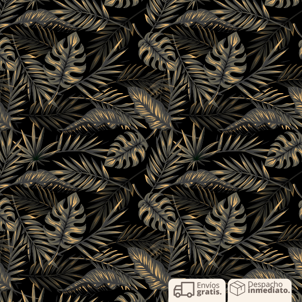 PAPEL COLGADURA PERSONALIZADO BLACK - GOLD LEAF