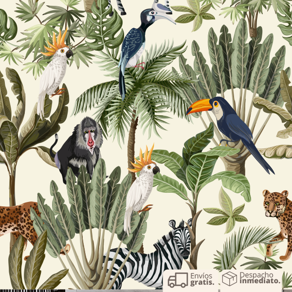 PAPEL COLGADURA PERSONALIZADO WILD JUNGLE