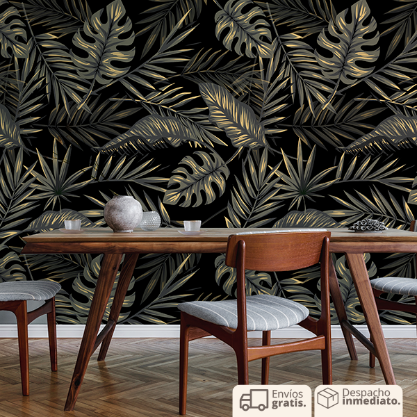 PAPEL COLGADURA PERSONALIZADO BLACK - GOLD LEAF