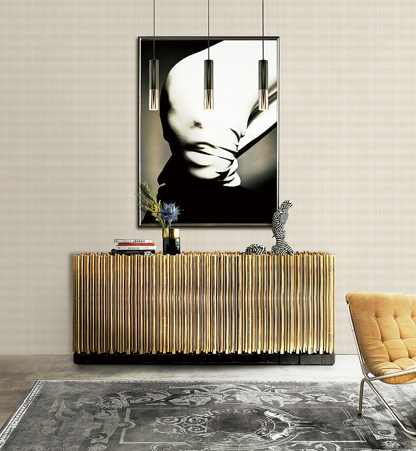 ¡Ideal para espacios confortables para su hogar!, la colección de Papel Colgadura Amarti expresa sobriedad, elegancia y calma, mediante la texturización del papel mezclado con sus diseños minimalistas inspirados en figuras geométricas y gama de colores tierra cálidos.