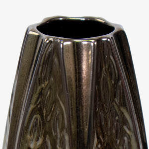 Jarrón metálico de alta calidad, color chocolate hermoso, diseño clásico elegante y moderno, perfecto para exhibir ramos de flores, arreglos florales, o la decoración que desees ideal para decorar tus espacios, como salas, comedores, cocinas, jardines, jarrón muy resistente.