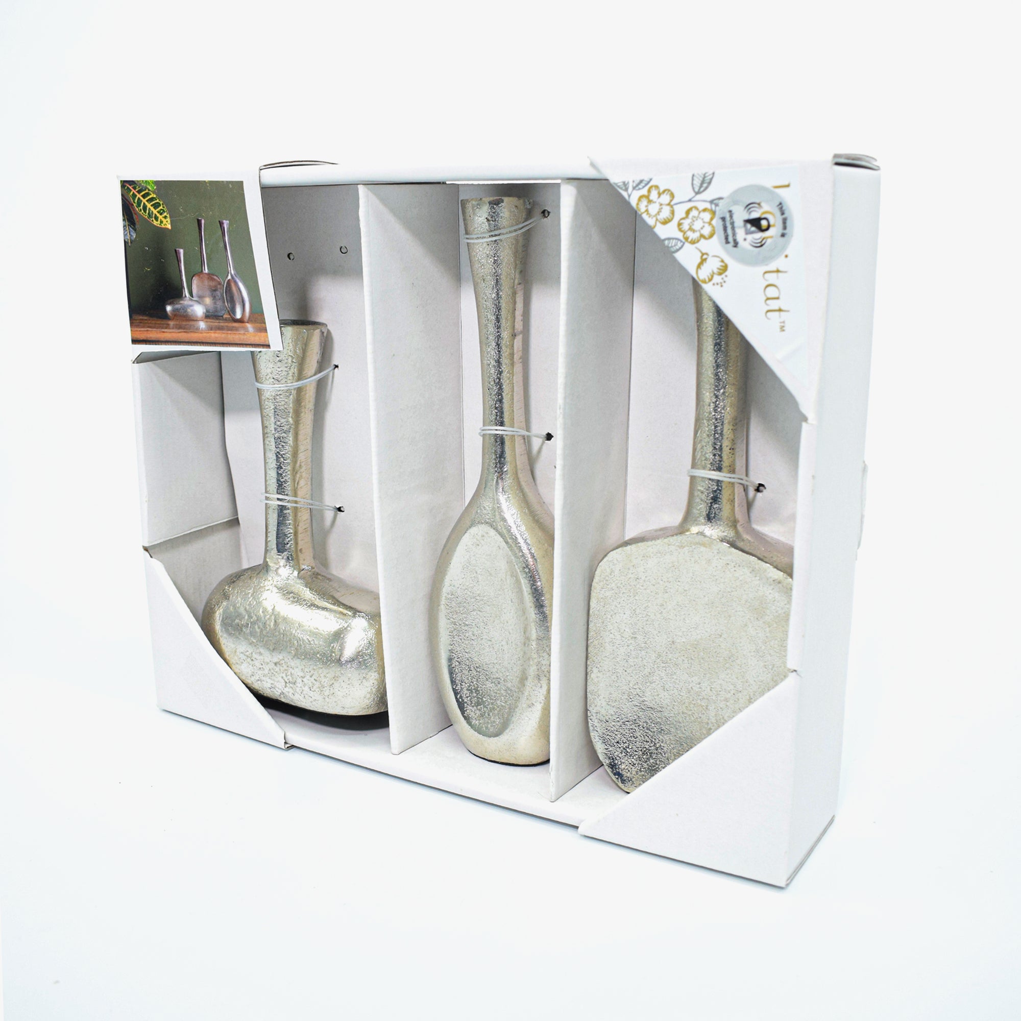 SALE - Jarrón Silverton Set x3
