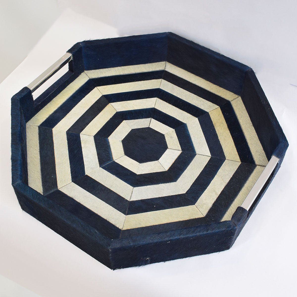 SALE - Bandeja Blue Leather Tray