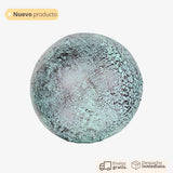 esfera decorativa verde texturizada en cerámica para centros de mesa