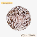 Esfera decorativa de madera natural para centros de mesa o bandejas