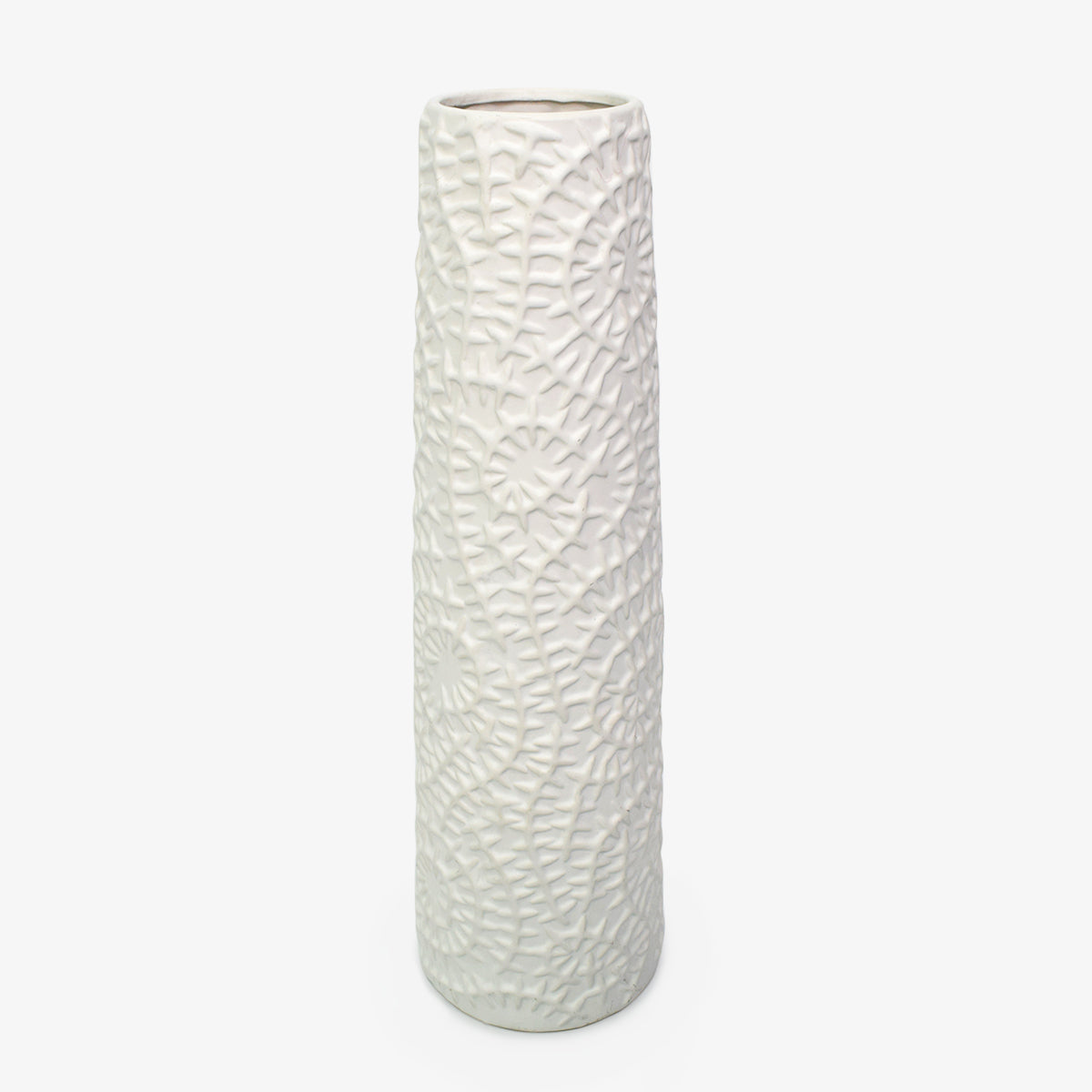 Jarrón decorativo de cerámica blanca de 51 cm