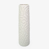 Jarrón decorativo de cerámica blanca de 51 cm