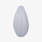 Jarrón decorativo de cerámica blanco con puntos azules